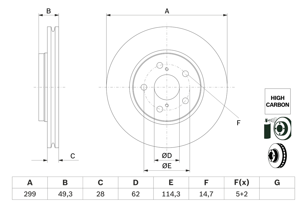 Discofreno - 0 986 479 F49 BOSCH