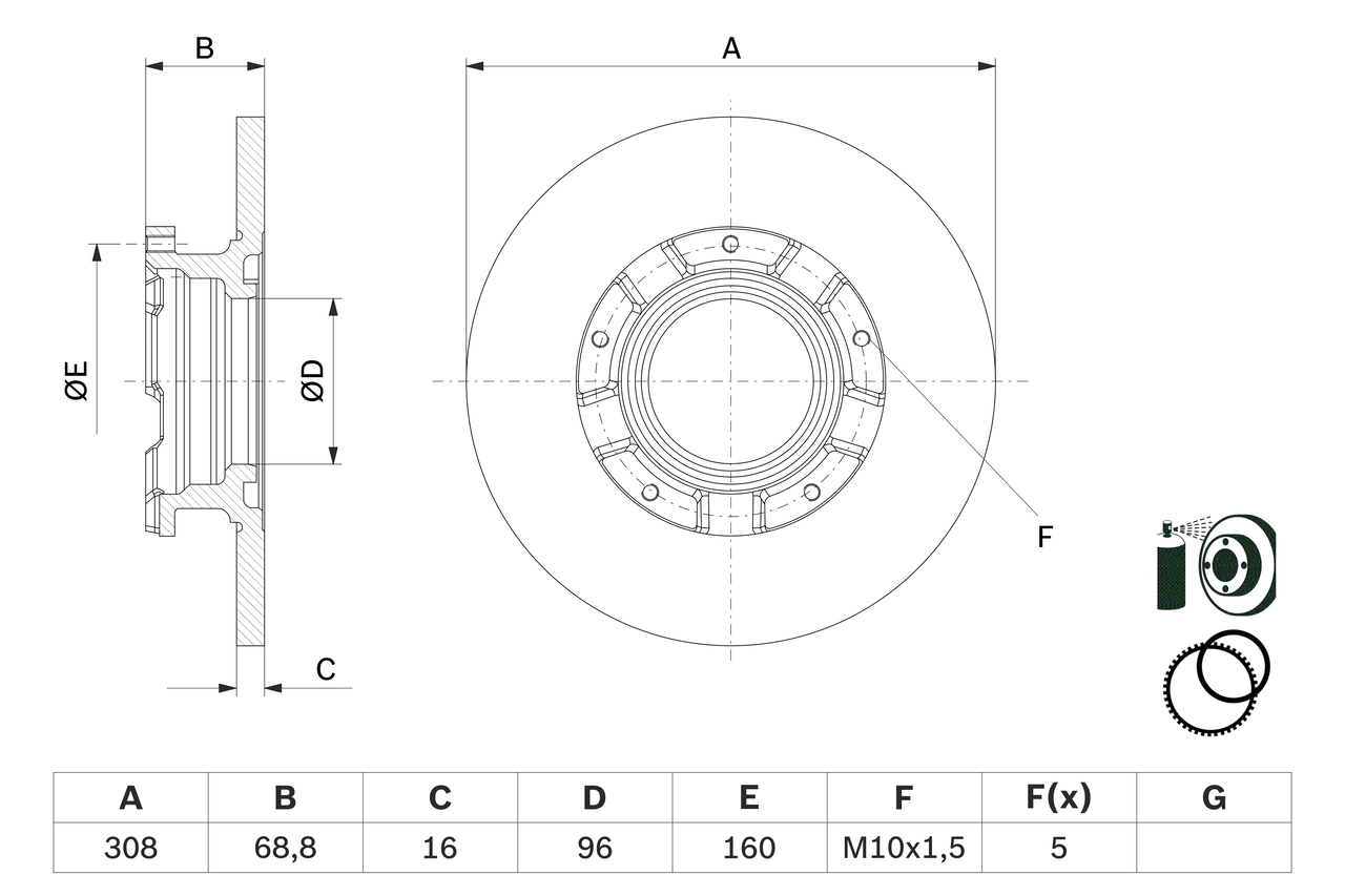 Discofreno - 0 986 479 F62 BOSCH