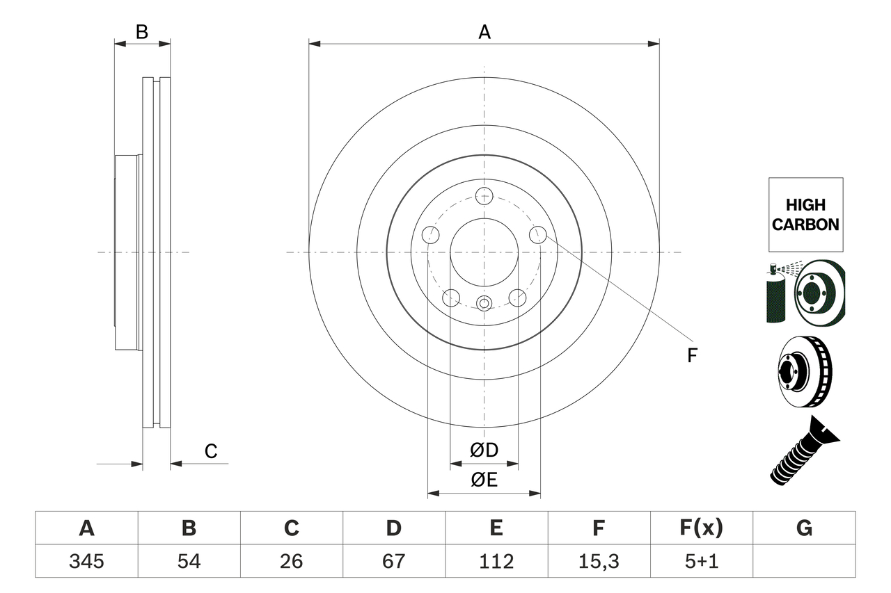 Discofreno - 0 986 479 F69 BOSCH