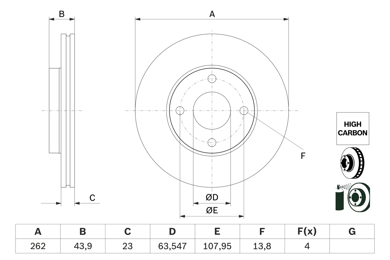 Discofreno - 0 986 479 F70 BOSCH
