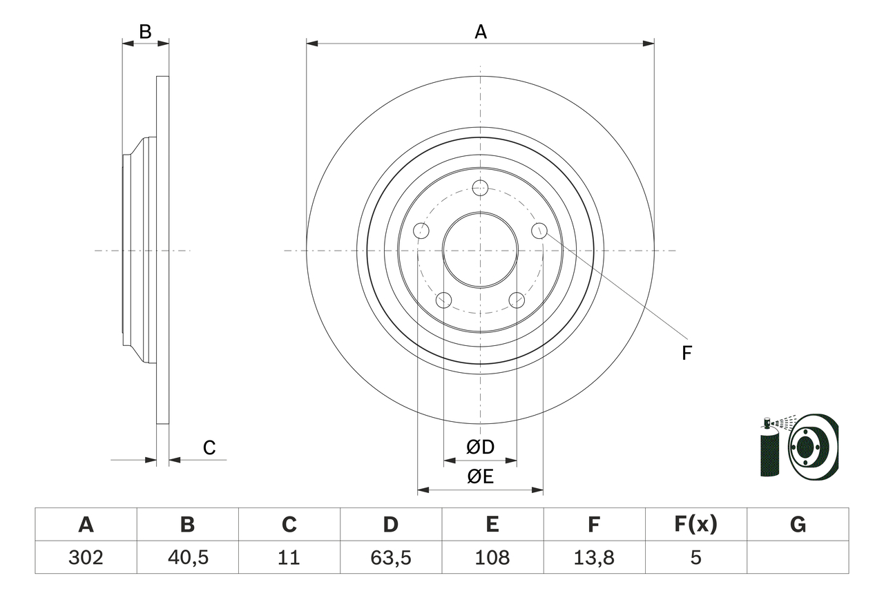 Brake Disc - 0 986 479 F79 BOSCH