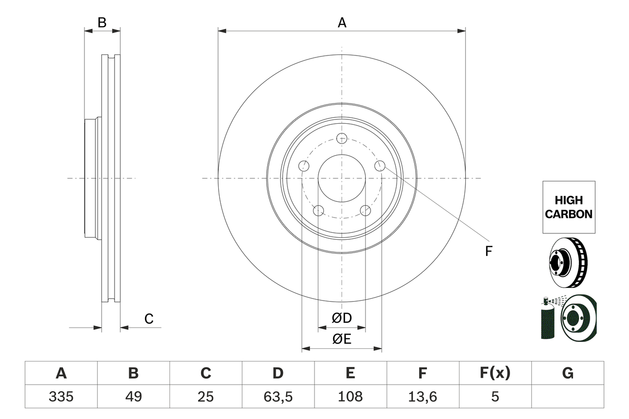 Discofreno - 0 986 479 F80 BOSCH