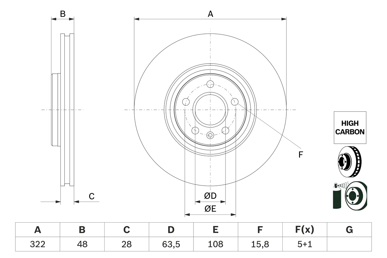 Discofreno - 0 986 479 F90 BOSCH