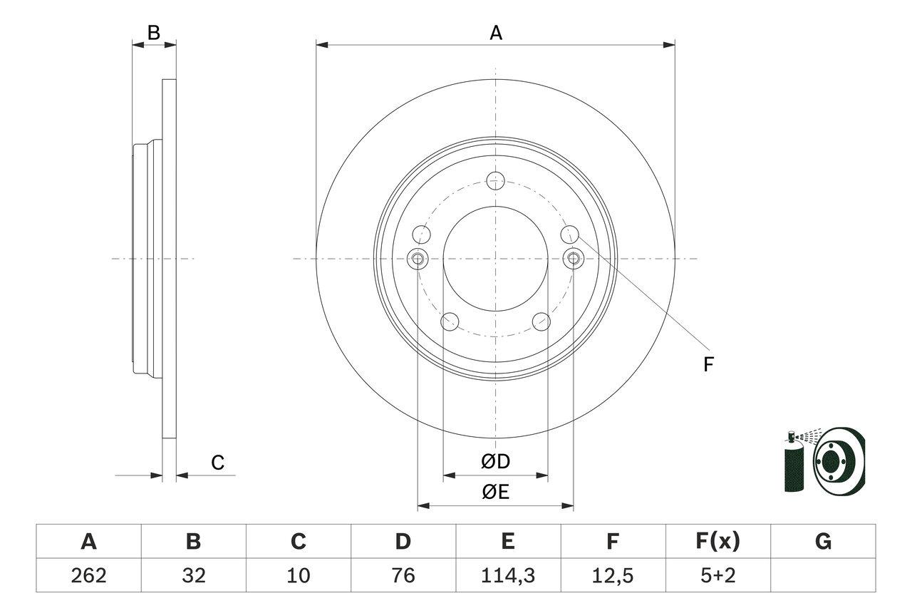 Brake Disc - 0 986 479 G29 BOSCH
