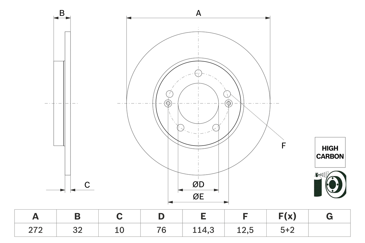 Discofreno - 0 986 479 G30 BOSCH