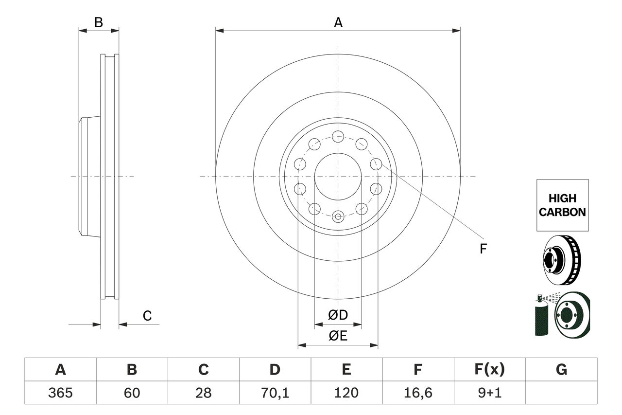 Discofreno - 0 986 479 G56 BOSCH