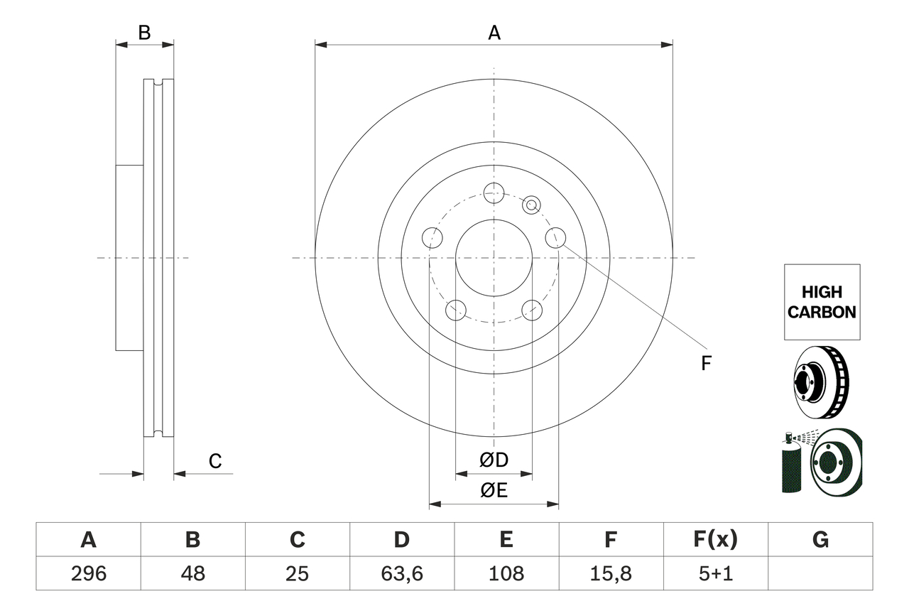 Discofreno - 0 986 479 G94 BOSCH