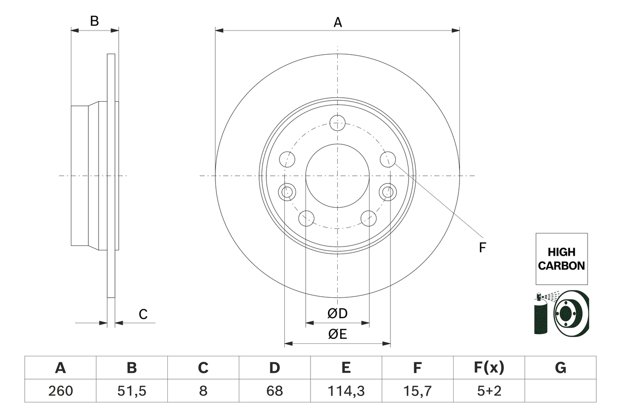 Discofreno - 0 986 479 H61 BOSCH