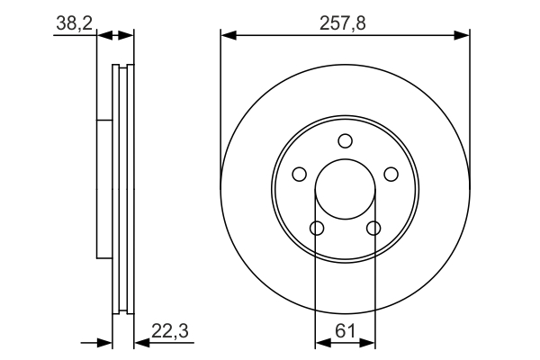 Bremsscheibe - 0 986 479 R56 BOSCH