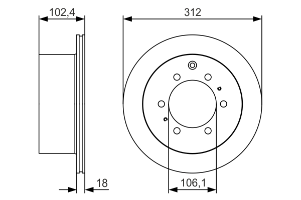 Brake Disc - 0 986 479 R57 BOSCH