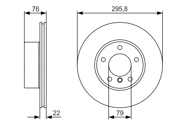 Brake Disc - 0 986 479 R72 BOSCH