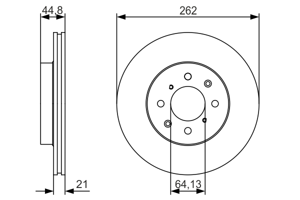 Brake Disc - 0 986 479 R80 BOSCH