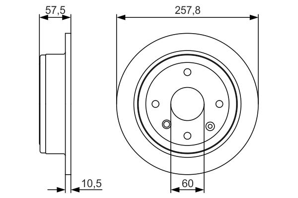 Bremsscheibe - 0 986 479 S08 BOSCH