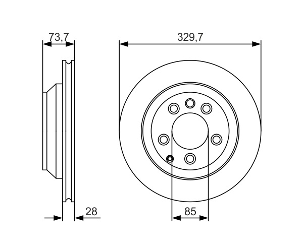 Brake Disc - 0 986 479 S20 BOSCH