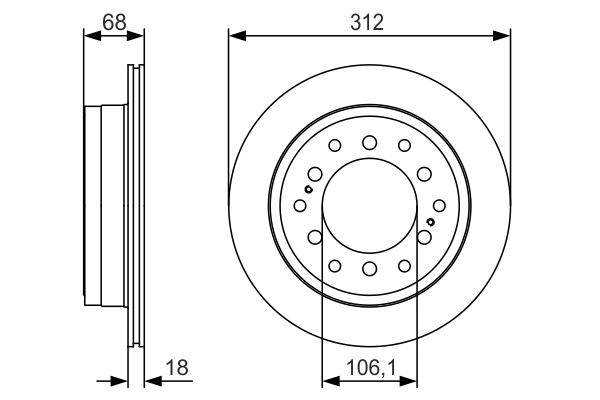 Brake Disc - 0 986 479 S36 BOSCH