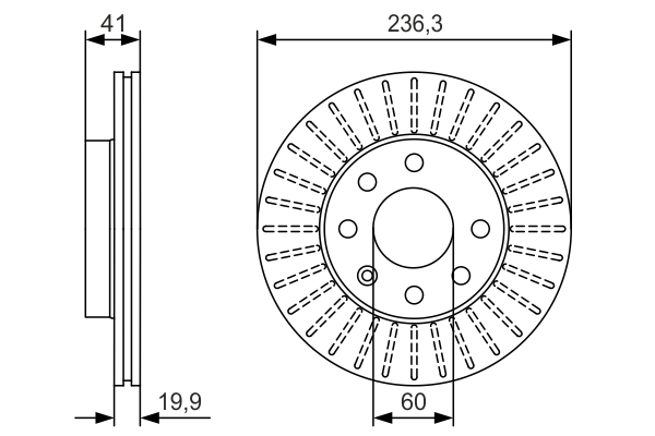 Brake Disc - 0 986 479 S98 BOSCH