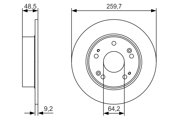 Brake Disc - 0 986 479 T81 BOSCH