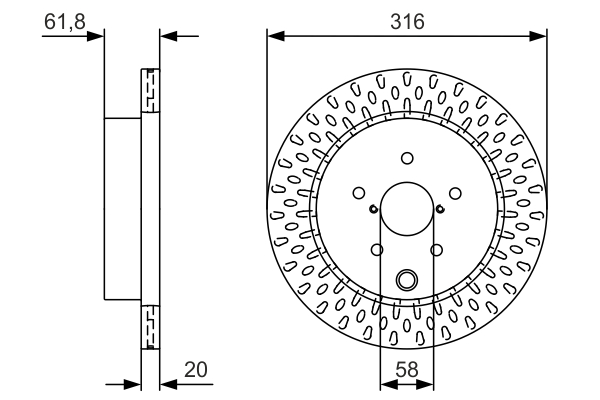 Discofreno - 0 986 479 V05 BOSCH