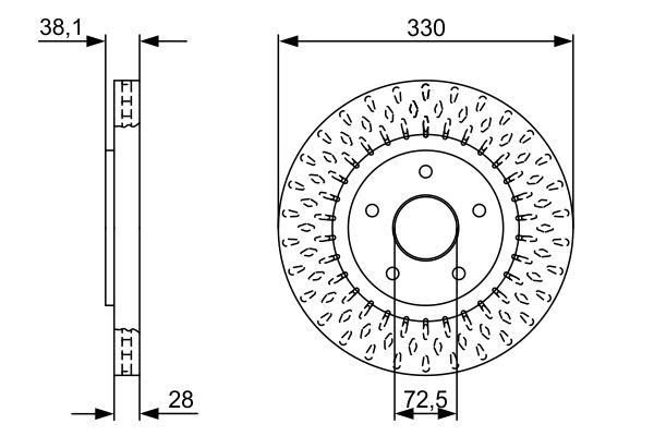 Brake Disc - 0 986 479 V85 BOSCH