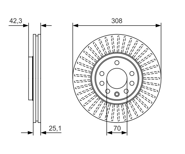 Brake Disc - 0 986 479 W59 BOSCH