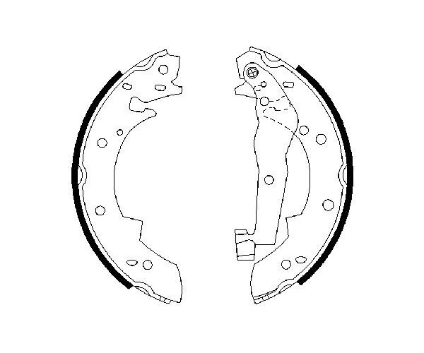 Brake Shoe Set - 0 986 487 013 BOSCH