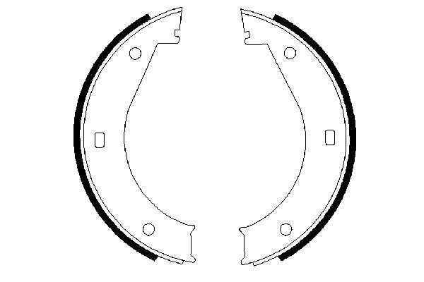 Brake Shoe Set, parking brake - 0 986 487 211 BOSCH