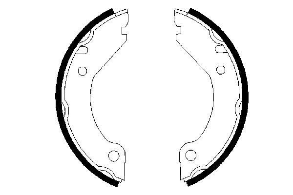 Brake Shoe Set, parking brake - 0 986 487 215 BOSCH