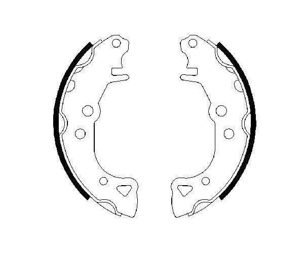Brake Shoe Set - 0 986 487 252 BOSCH