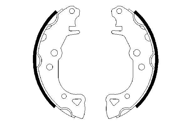 Brake Shoe Set - 0 986 487 252 BOSCH