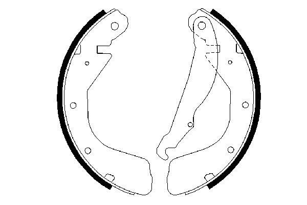 Brake Shoe Set - 0 986 487 264 BOSCH
