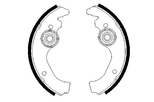 Brake Shoe Set - 0 986 487 271 BOSCH