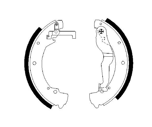 Brake Shoe Set - 0 986 487 312 BOSCH
