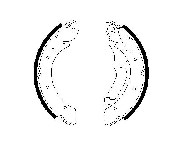 Brake Shoe Set - 0 986 487 327 BOSCH