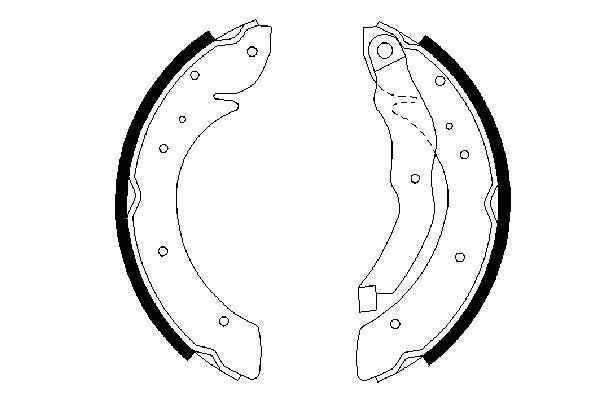 Brake Shoe Set - 0 986 487 327 BOSCH