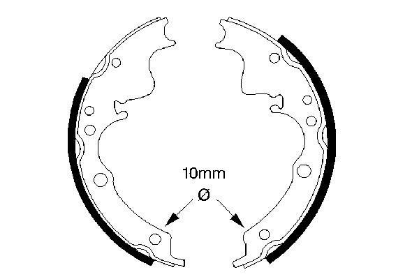 Brake Shoe Set - 0 986 487 347 BOSCH