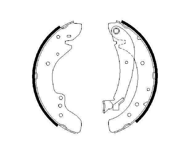 Brake Shoe Set - 0 986 487 521 BOSCH