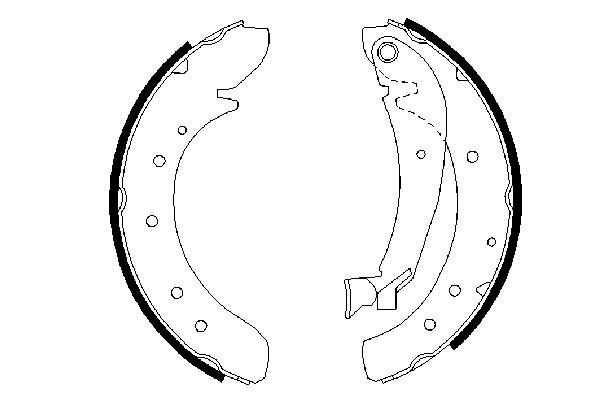 Brake Shoe Set - 0 986 487 522 BOSCH