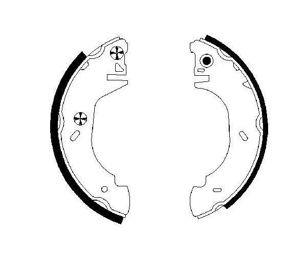 Brake Shoe Set - 0 986 487 524 BOSCH