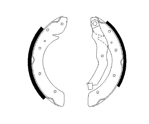 Brake Shoe Set - 0 986 487 528 BOSCH