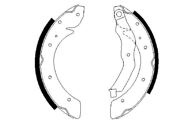 Brake Shoe Set - 0 986 487 528 BOSCH
