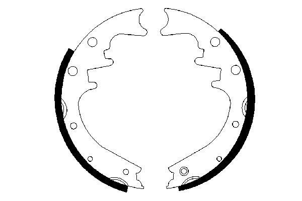 Brake Shoe Set - 0 986 487 529 BOSCH