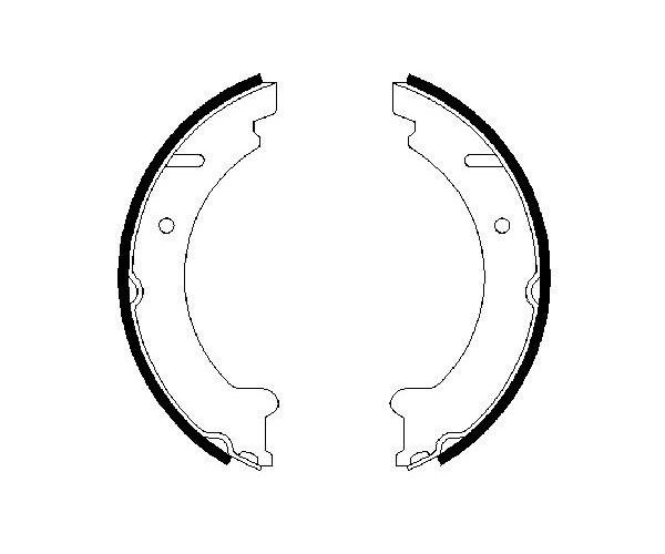 Brake Shoe Set, parking brake - 0 986 487 548 BOSCH