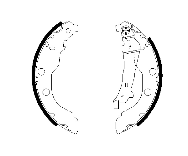 Brake Shoe Set - 0 986 487 549 BOSCH