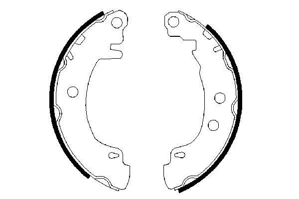 Brake Shoe Set - 0 986 487 550 BOSCH