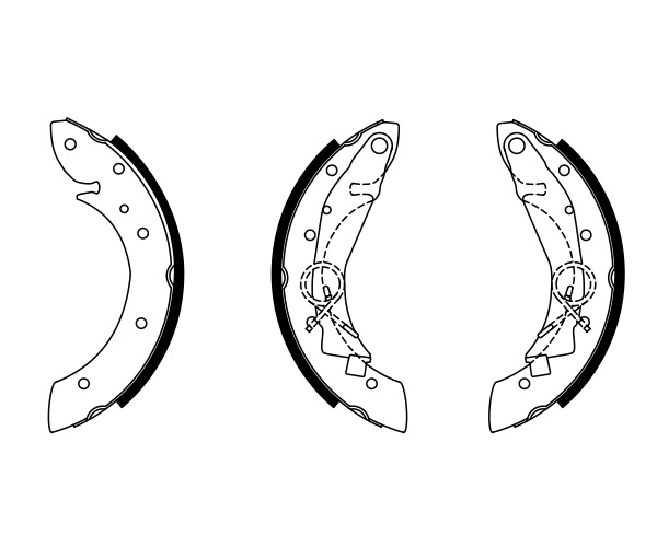Brake Shoe Set - 0 986 487 552 BOSCH