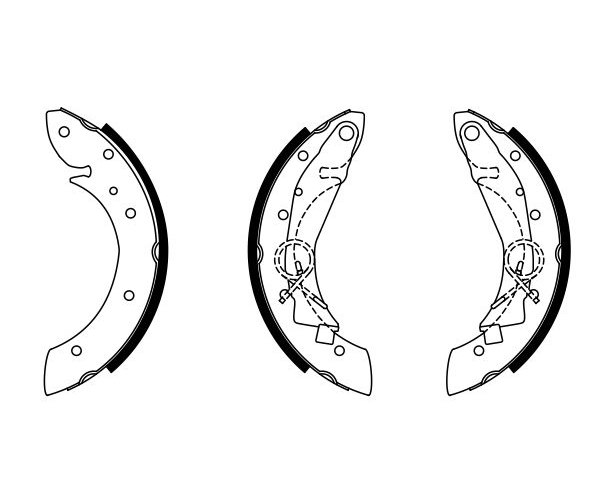 Brake Shoe Set - 0 986 487 552 BOSCH