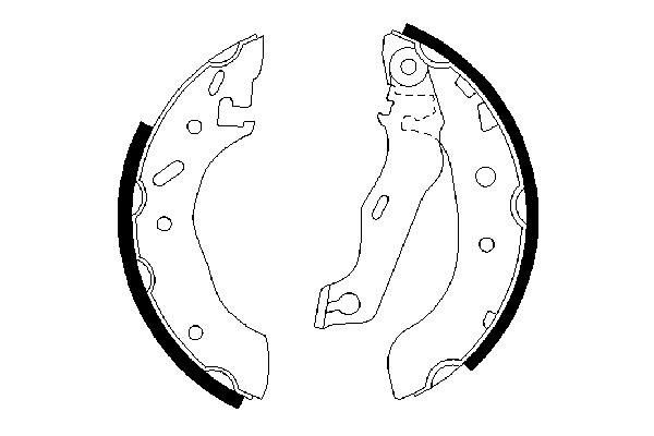 Brake Shoe Set - 0 986 487 553 BOSCH