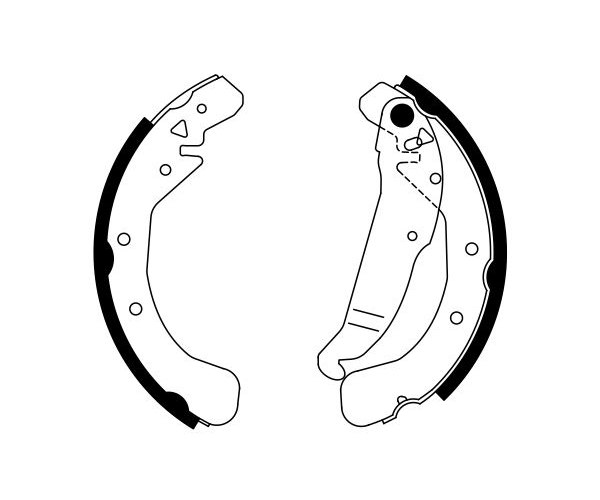 Brake Shoe Set - 0 986 487 554 BOSCH