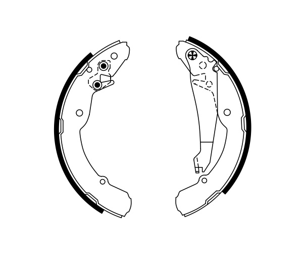 Brake Shoe Set - 0 986 487 555 BOSCH