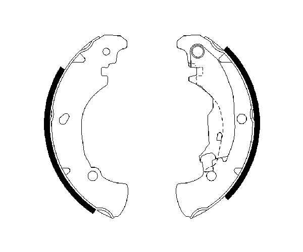Brake Shoe Set - 0 986 487 560 BOSCH